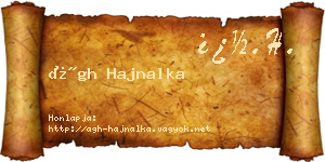 Ágh Hajnalka névjegykártya